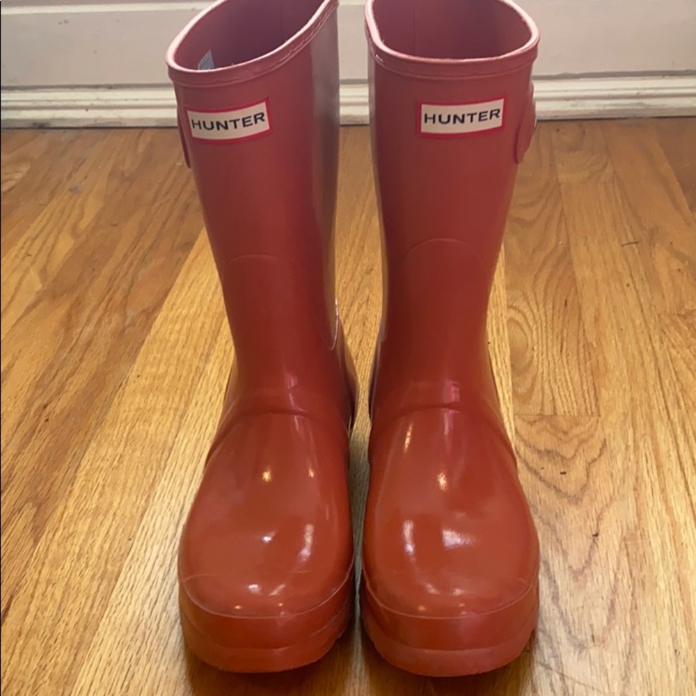 Hunter Salmon Glossy Short Rainboots